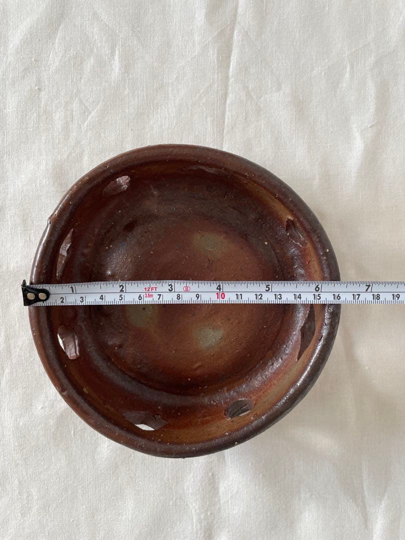 國吉清尚 作　焼締　透かし鉢　A