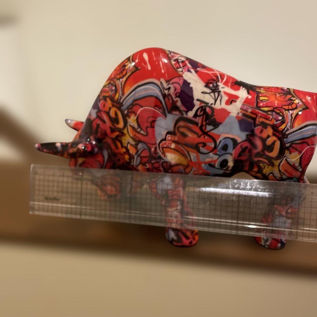 Pomme pidou（ポンピドゥー）貯金箱マネーバンク ブル グラフィティ﻿