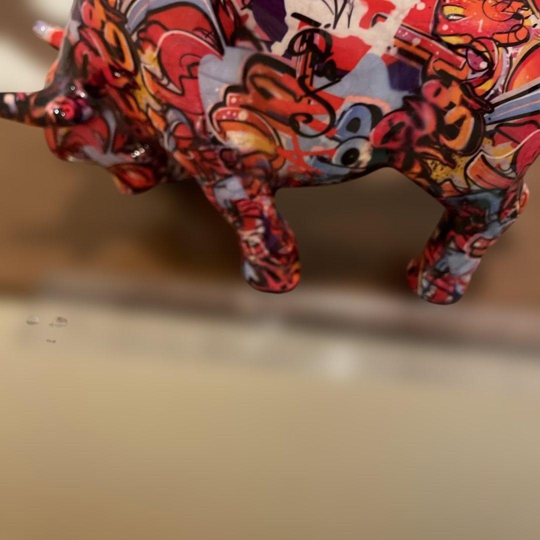 Pomme pidou（ポンピドゥー）貯金箱マネーバンク ブル グラフィティ﻿