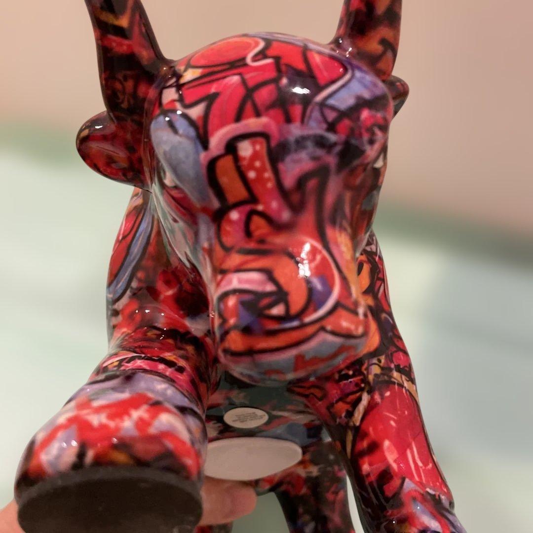 Pomme pidou（ポンピドゥー）貯金箱マネーバンク ブル グラフィティ﻿