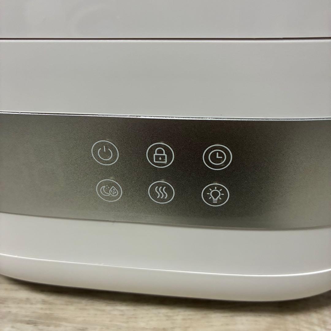 スチーム式　加湿器　4L 大容量　上から給水　ガラスタンク　お手入れ簡単　新品