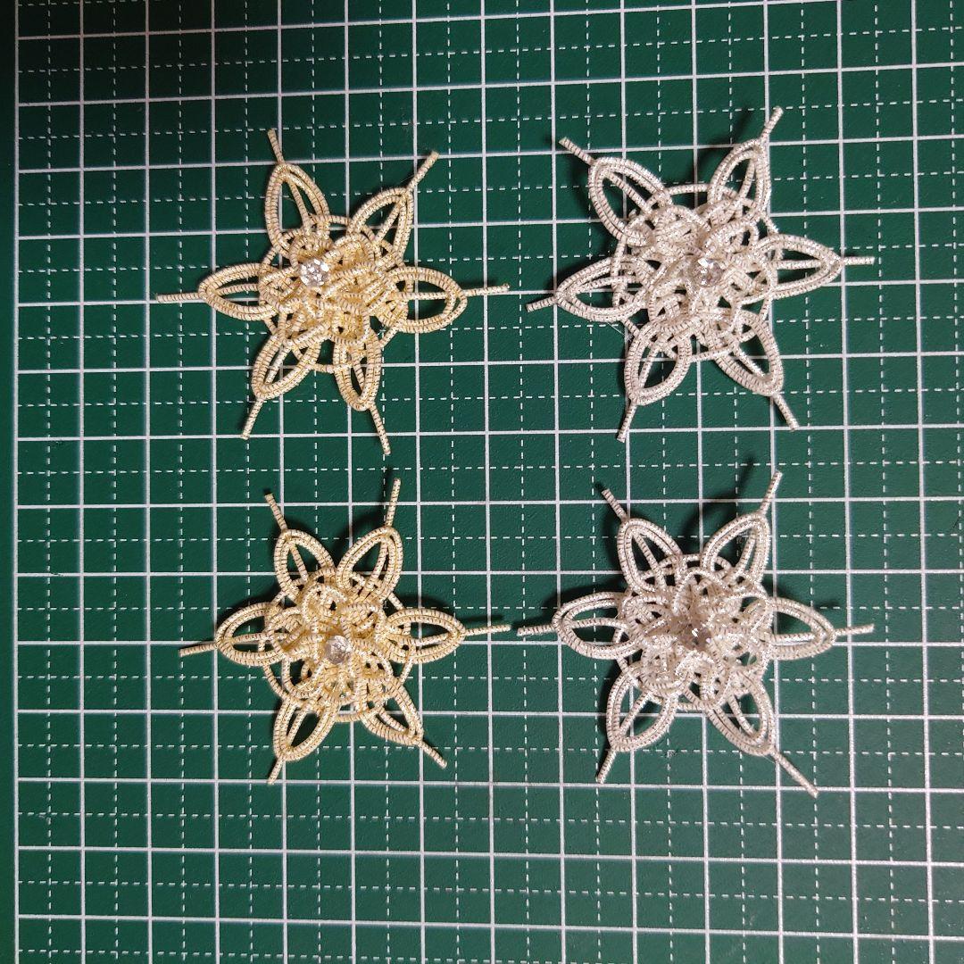 （b-478）水引パーツ　雪の結晶