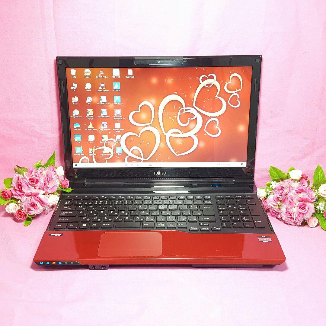 最新Win10/大容量500G/LIFEBOOK/カメラ/テンキ/Office