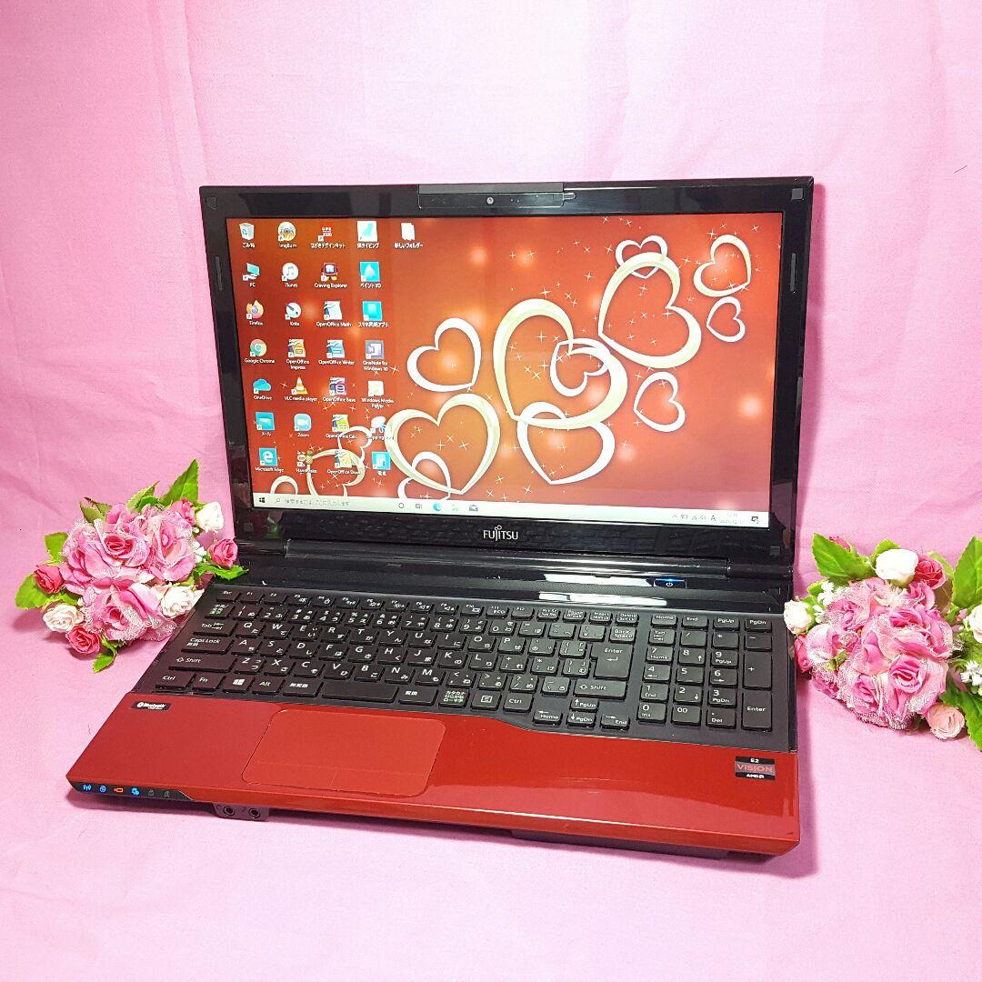 最新Win10/大容量500G/LIFEBOOK/カメラ/テンキ/Office
