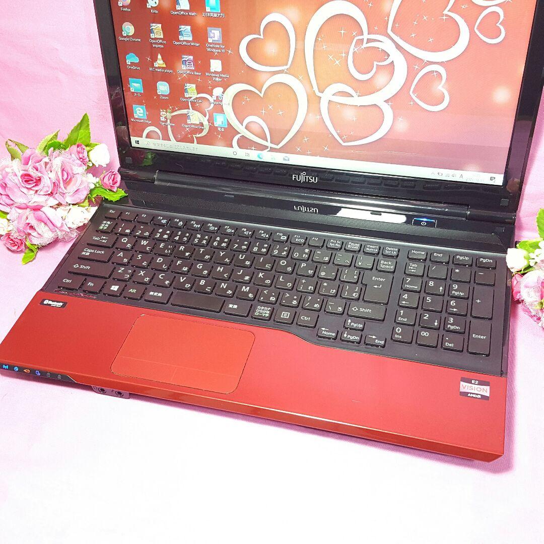最新Win10/大容量500G/LIFEBOOK/カメラ/テンキ/Office