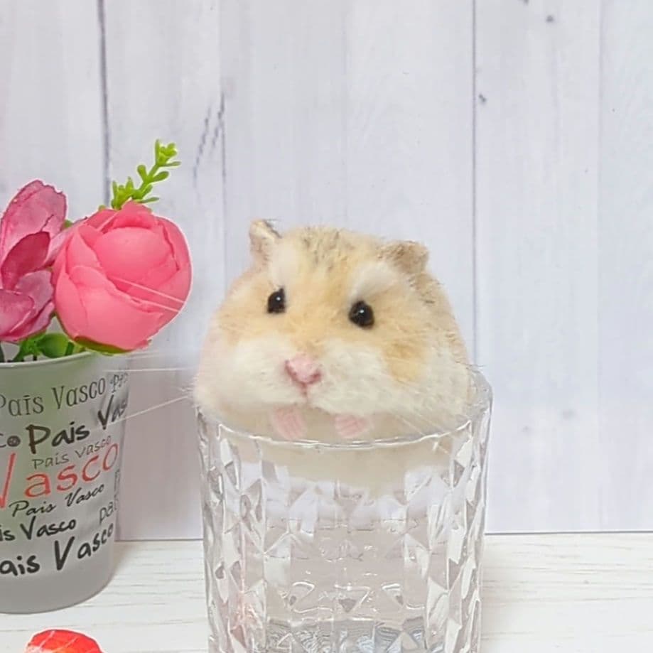 388 熊 ハムスター 羊毛フェルト