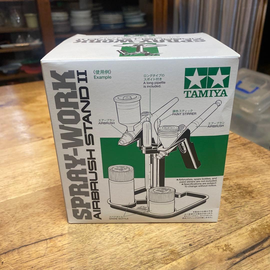 タミヤ スプレーワーク REVO II HGエアコンプレッサー +スタンド2個