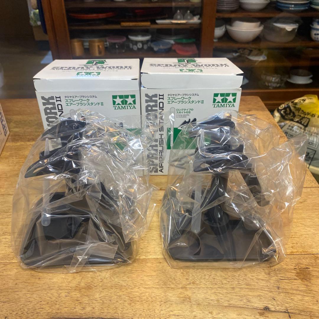 タミヤ スプレーワーク REVO II HGエアコンプレッサー +スタンド2個