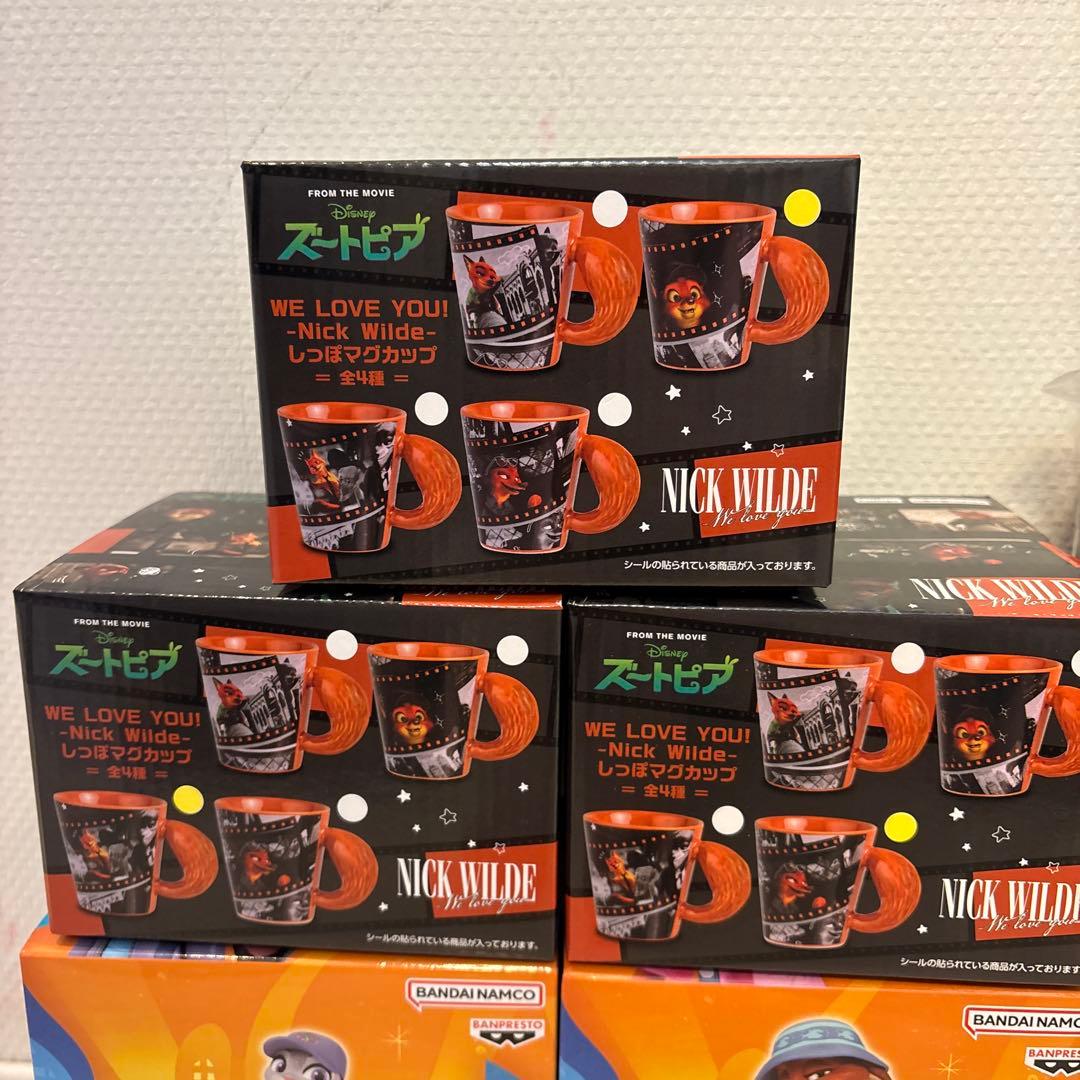 ズートピア　フィギュア　マグカップ　バック　6点セット