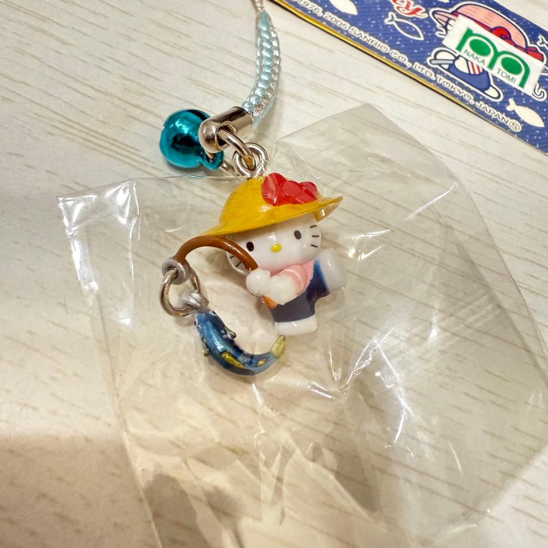 【レア】　ご当地キティ　ストラップ あゆ釣り 釣り　根付け