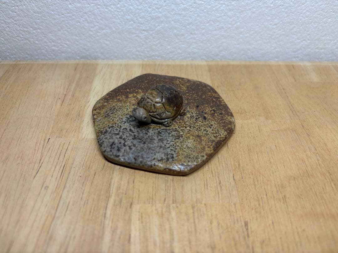 68.備前焼 宝瓶 登り窯 亀 カメ かめ 六角 手びねり 急須