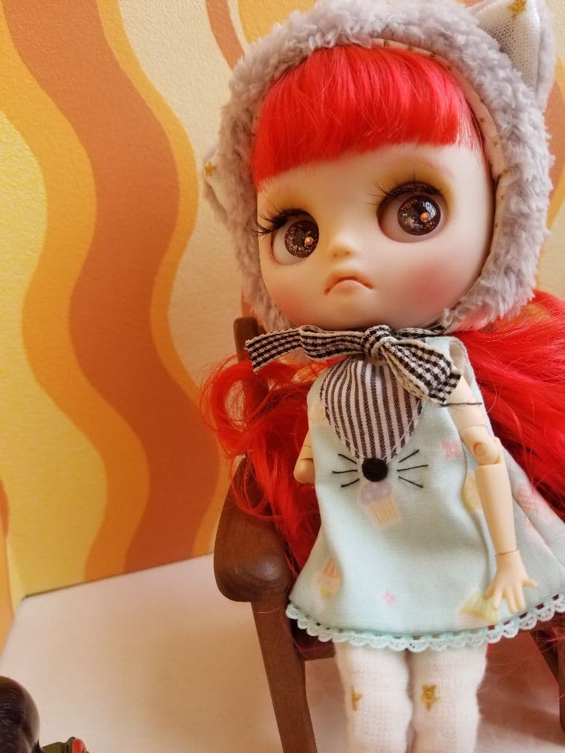 ☆ カスタムドール ☆ ふわふわ赤毛ちゃん ☆ ミディ ブライス ☆icy