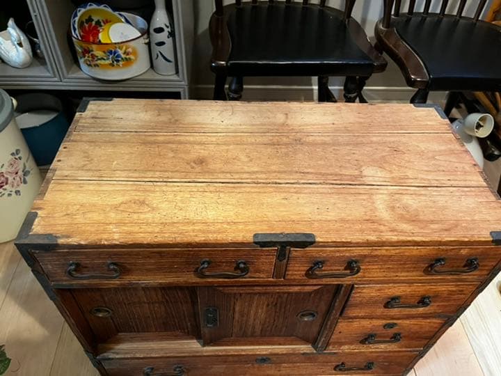 箪笥 小ぶり 古道具 昭和レトロ アンティーク ビンテージ 当時物