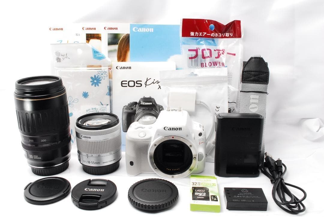 ショット数新品級✨キャノン kiss X7 ホワイト ダブルレンズセット