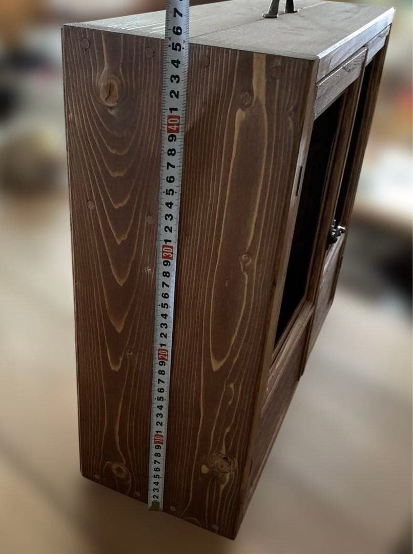 ribo　人形用木製収納ケース(引出・棚付き)　ハンドメイド　ブライス