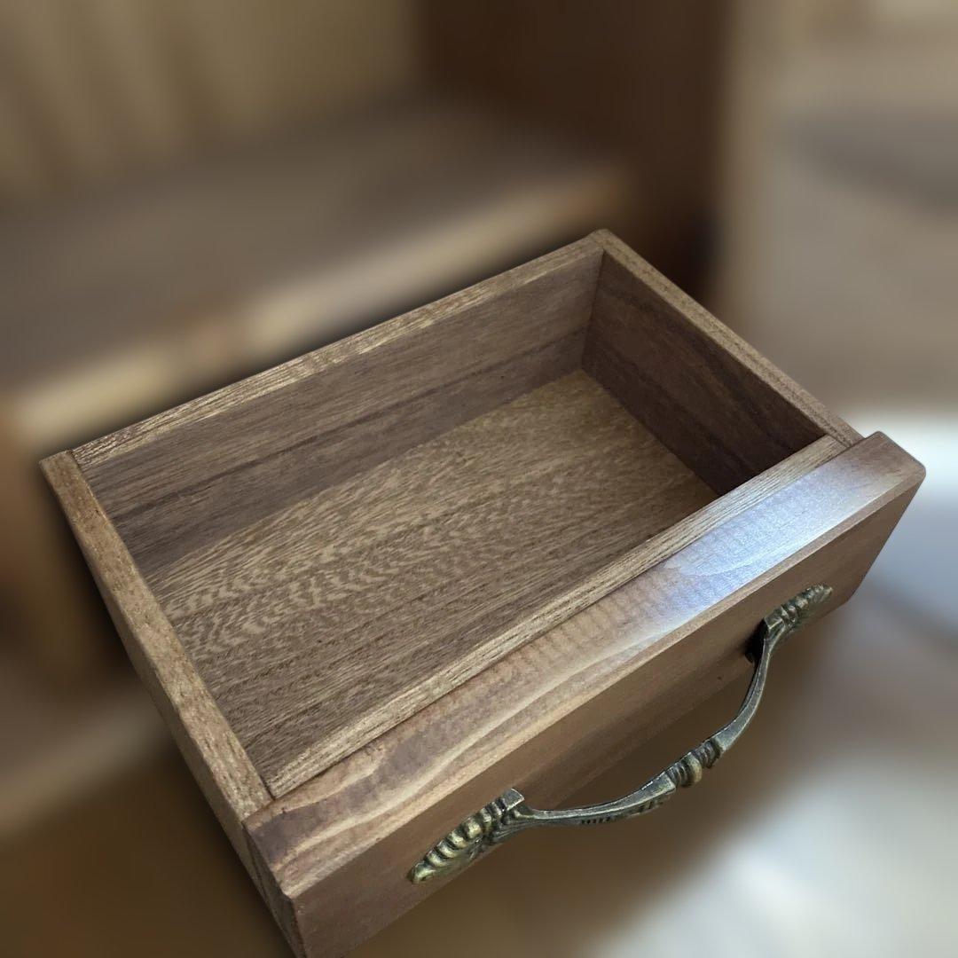 ribo　人形用木製収納ケース(引出・棚付き)　ハンドメイド　ブライス