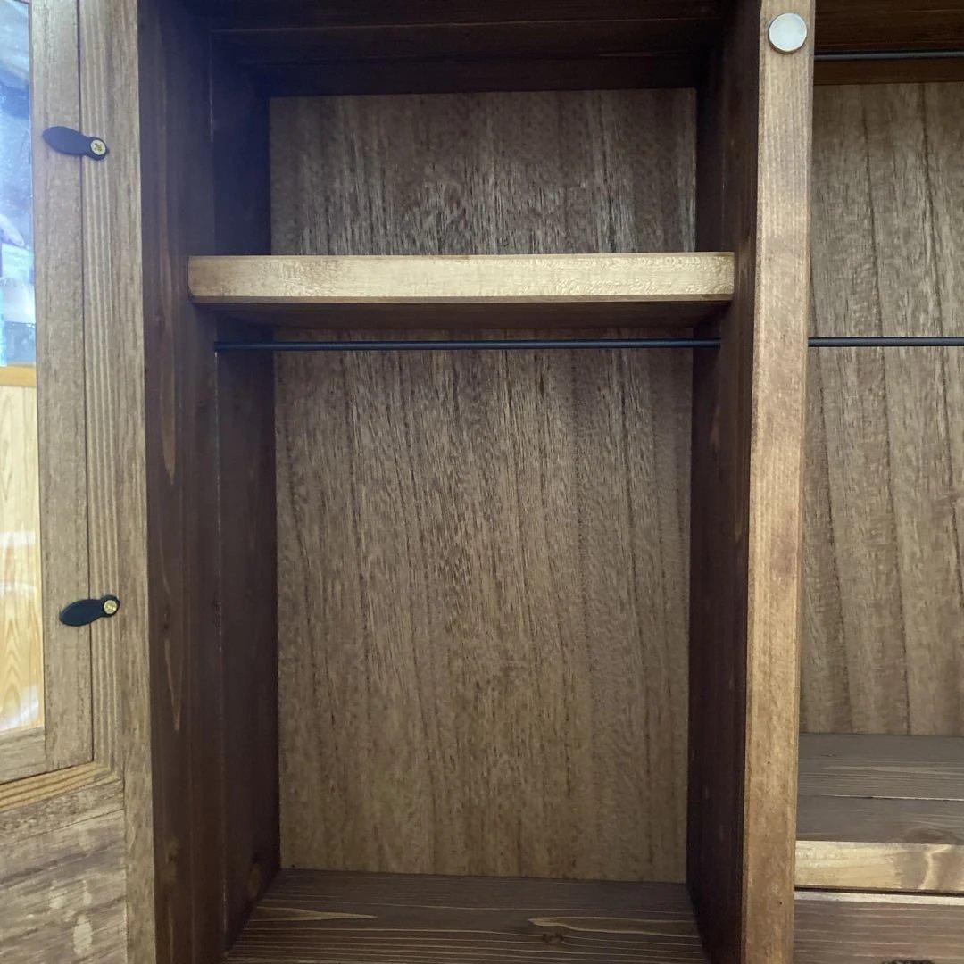 ribo　人形用木製収納ケース(引出・棚付き)　ハンドメイド　ブライス