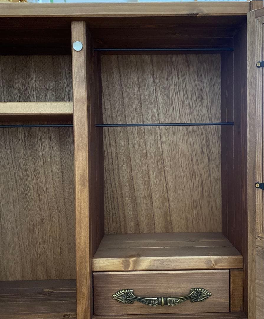 ribo　人形用木製収納ケース(引出・棚付き)　ハンドメイド　ブライス