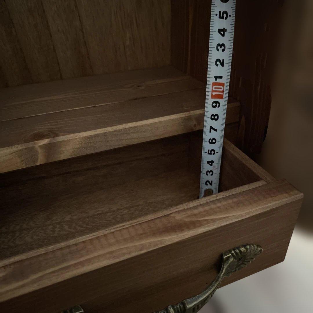 ribo　人形用木製収納ケース(引出・棚付き)　ハンドメイド　ブライス