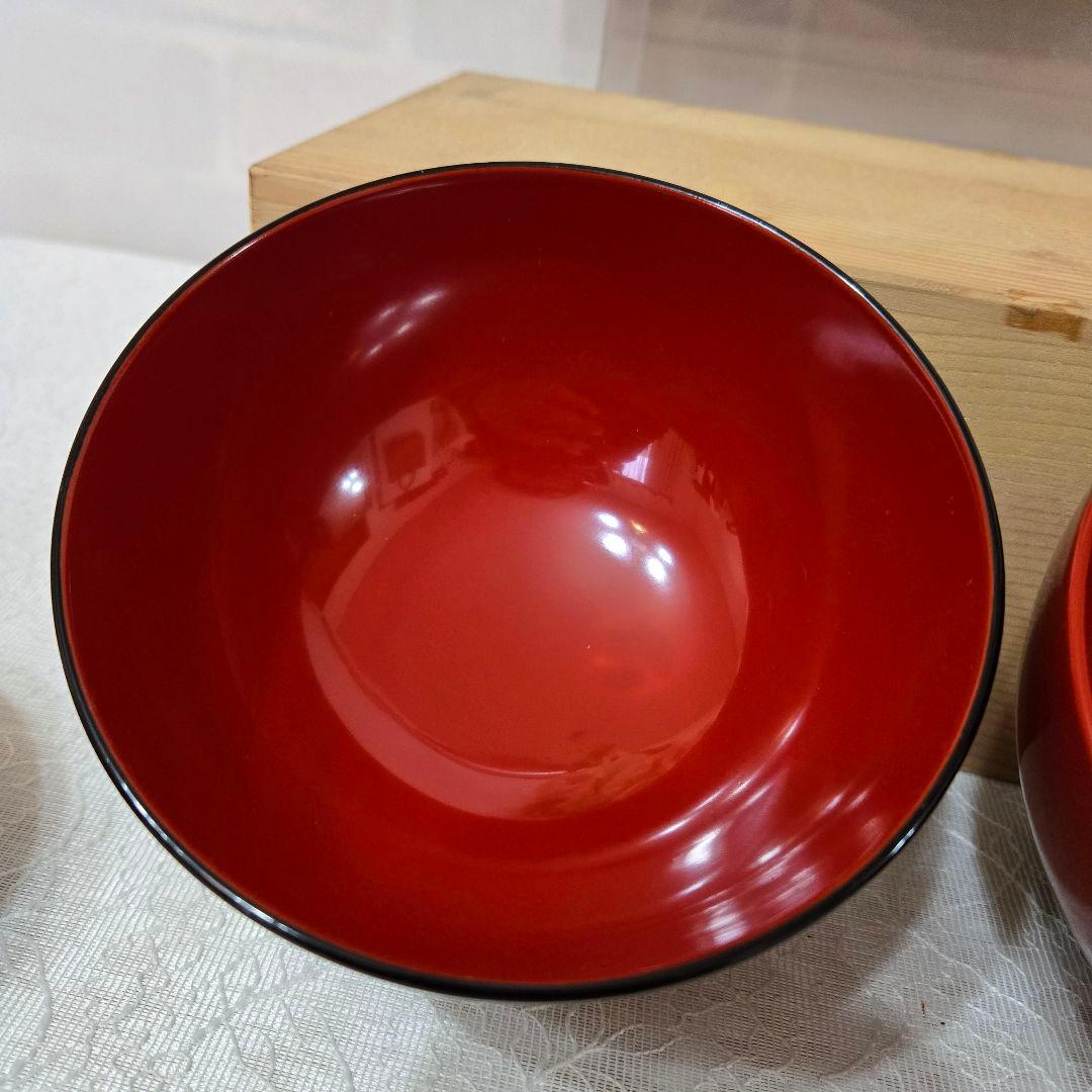 ☘️越前塗り本うるし老松蒔絵　迎春御祝椀　夫婦　ペア　未使用