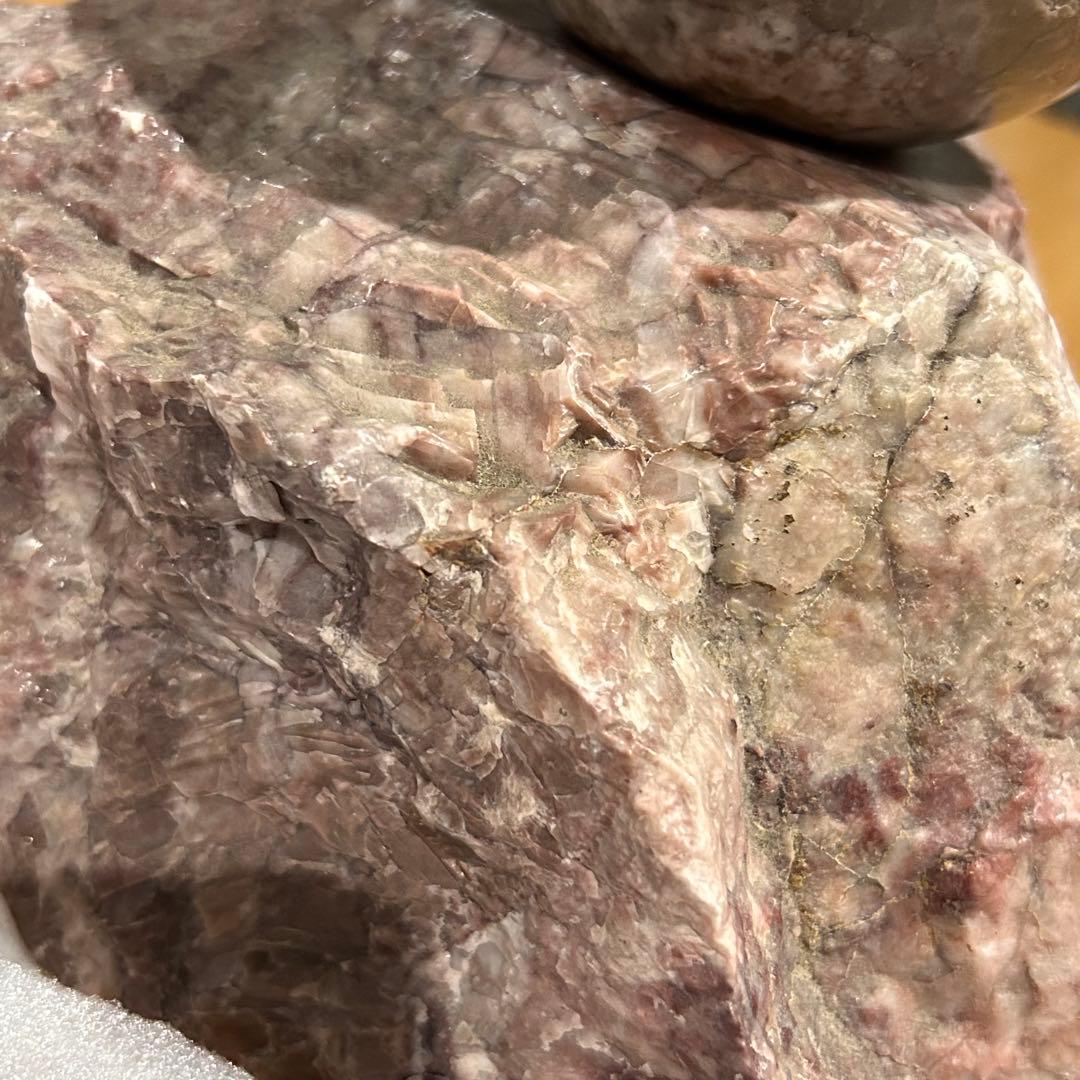 天然石　ジャスパー？　スフィア　原石台座