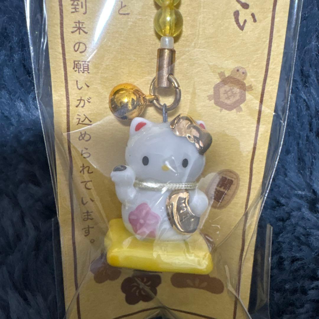 希少　ハローキティ　開運　陶器　根付け　ストラップ　はろうきてぃ