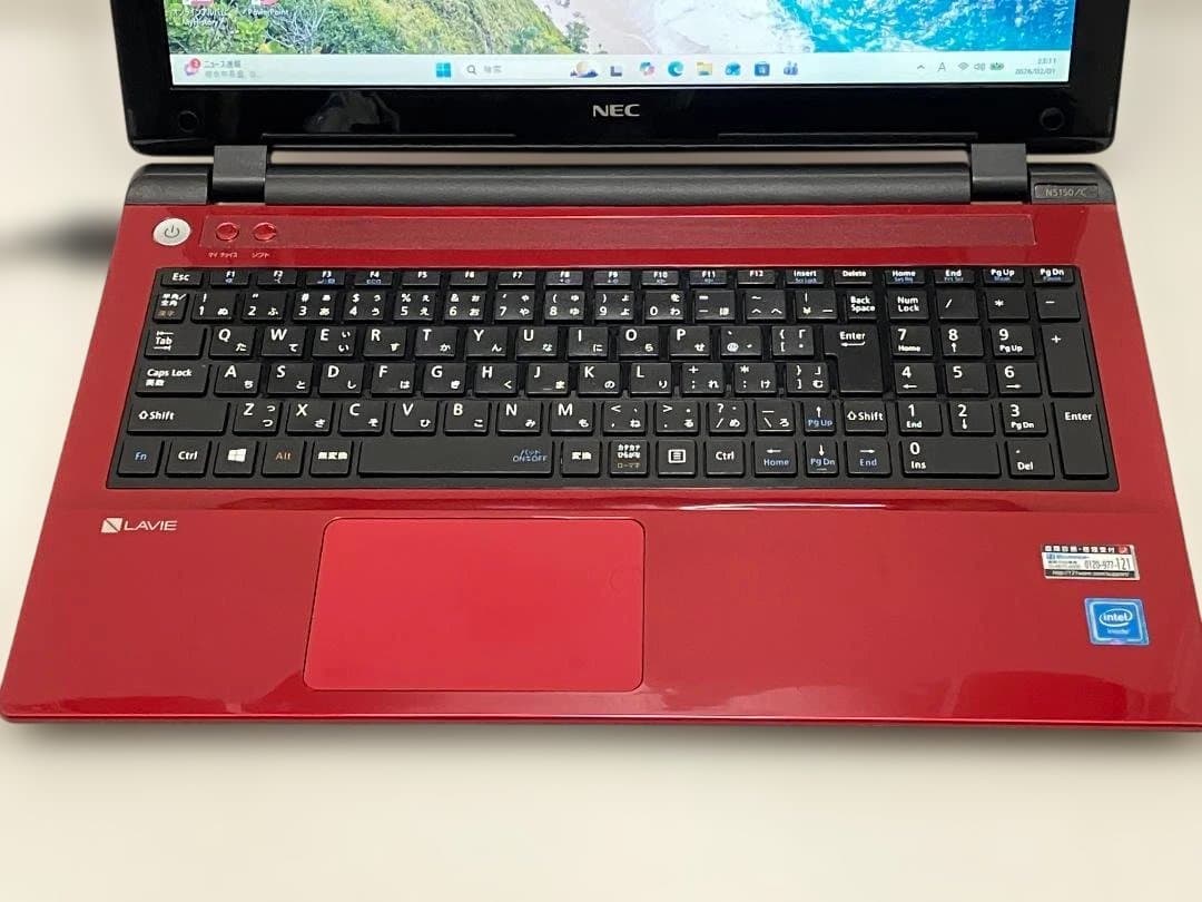 NECノートパソコン Celeron/8GB/新品SSD/Windows11