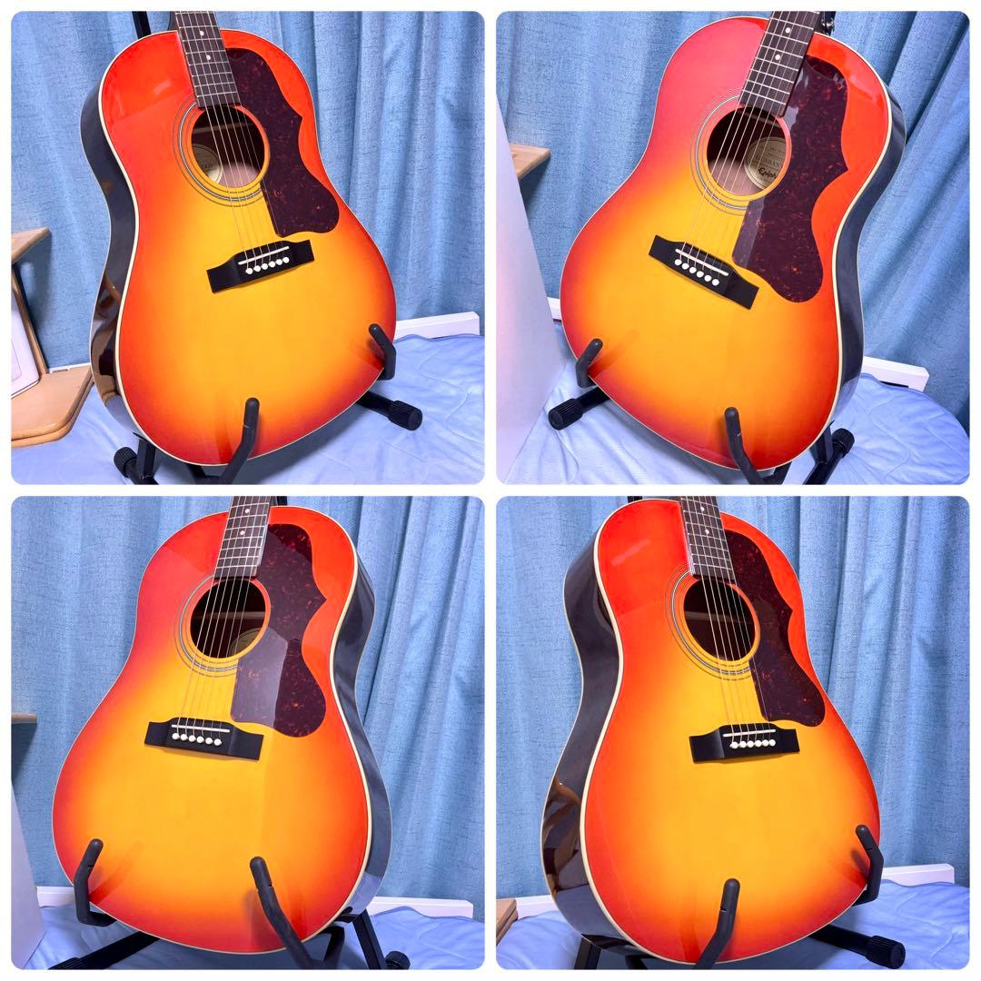 【牛骨★ギブソン直系】エピフォン☆EJ-45！オレンジ！【弾き易く調整☆新品弦】
