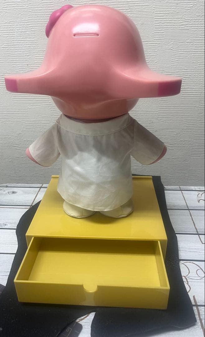 サトちゃん 佐藤製薬 白衣 特大 約35cm フィギュア台座 引出&本革敷物付き