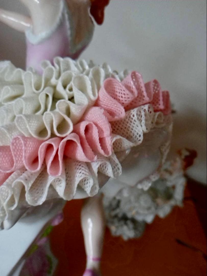 ジッツェンドルフ　フィギュリン　ドレスデン　レース人形　陶器人形　大き目