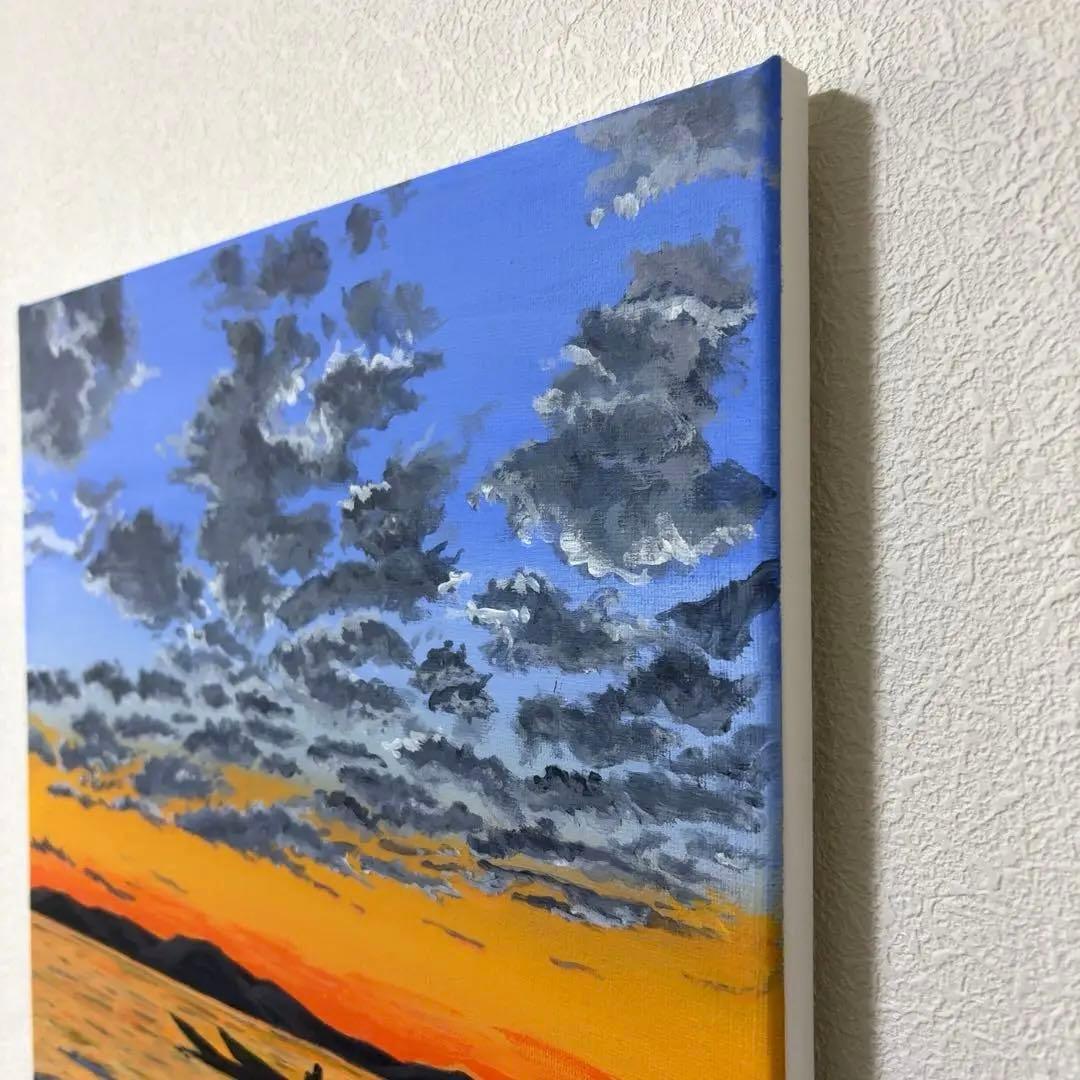 【C】夕日の2人｜F6サイズ｜感謝価格｜海好きの方