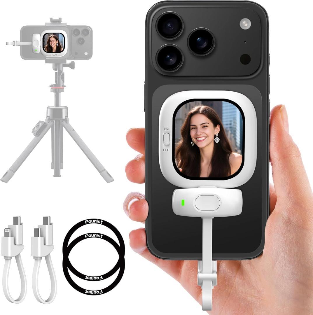 【新品】Founist Vlogmate 自撮りモニター（桜梅色）