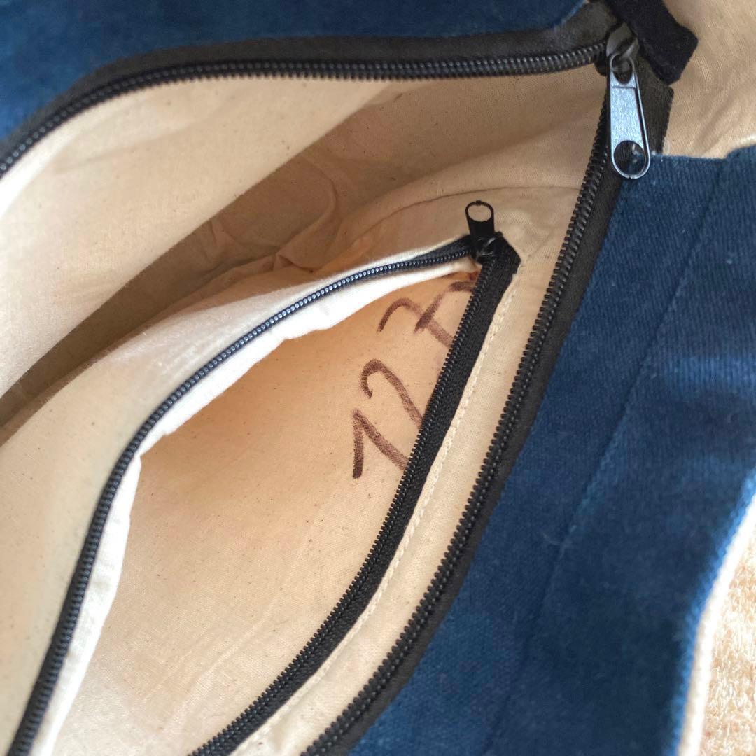 【ベトナム】トートバッグ 民族衣装 少数民族 インディゴ 刺繍 ハンドメイド