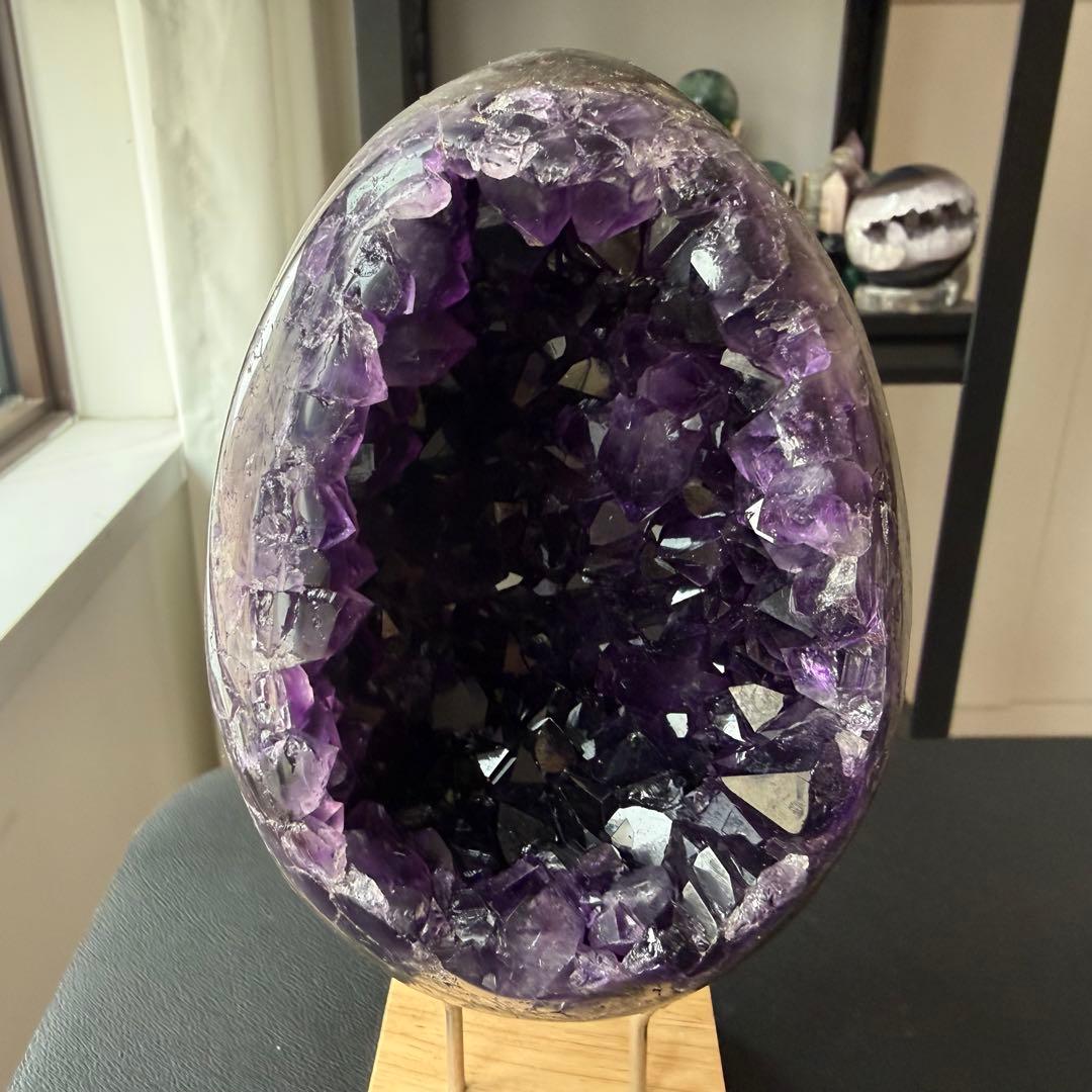 天然石アメジストのドーム　置物　NO.030313