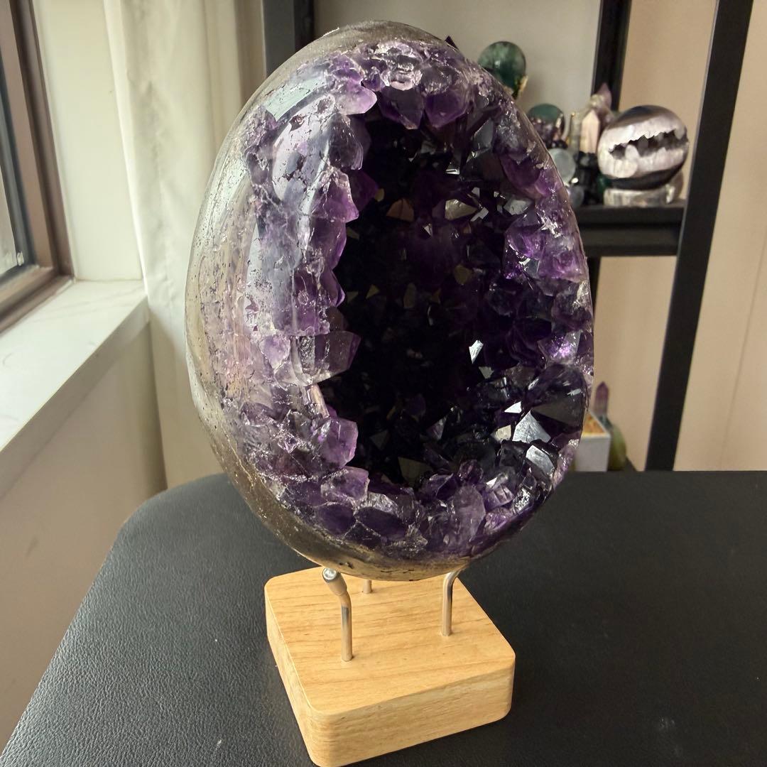 天然石アメジストのドーム　置物　NO.030313