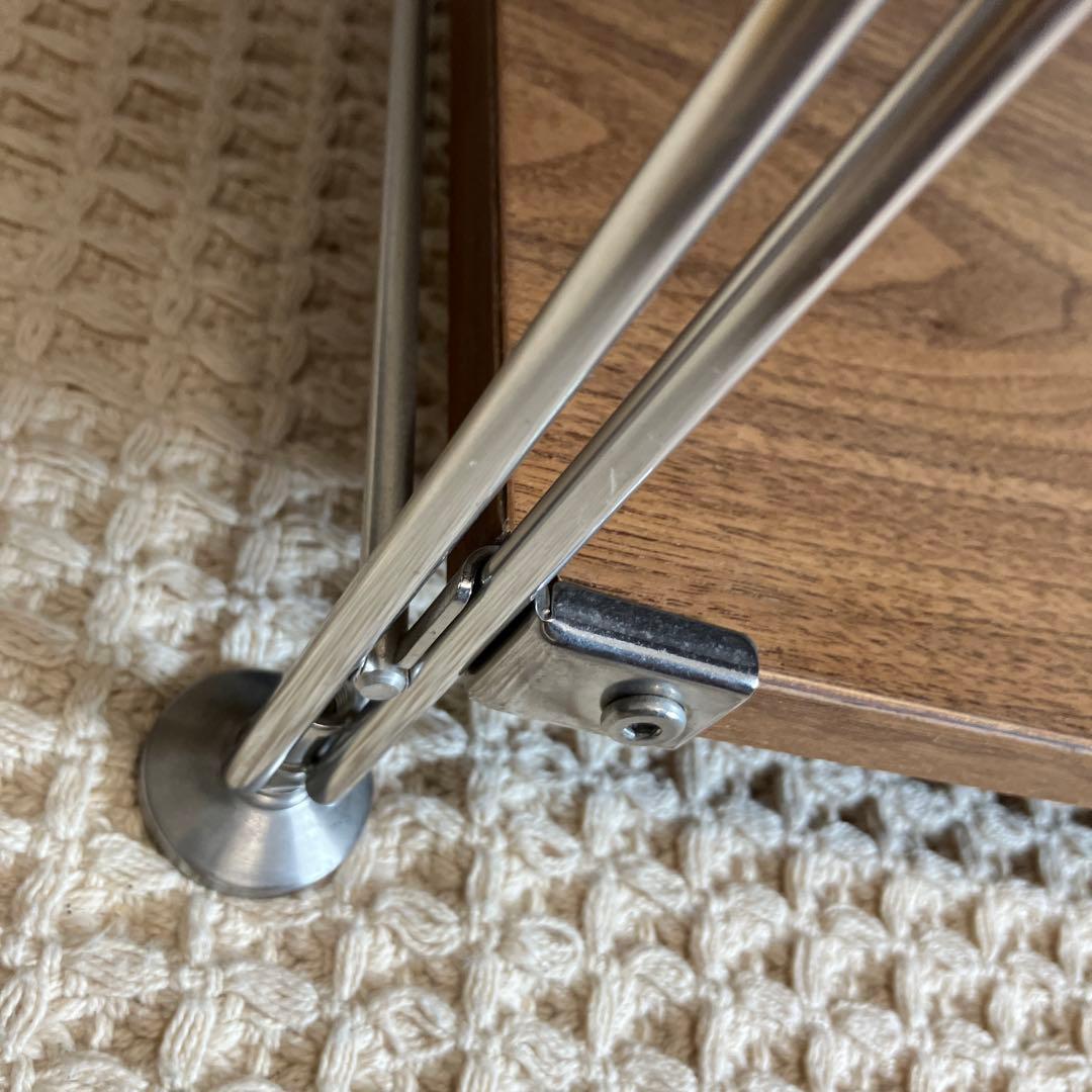 【美品】無印良品　ステンレスユニットシェルフ　ウォールナット棚セット　ワイド　中