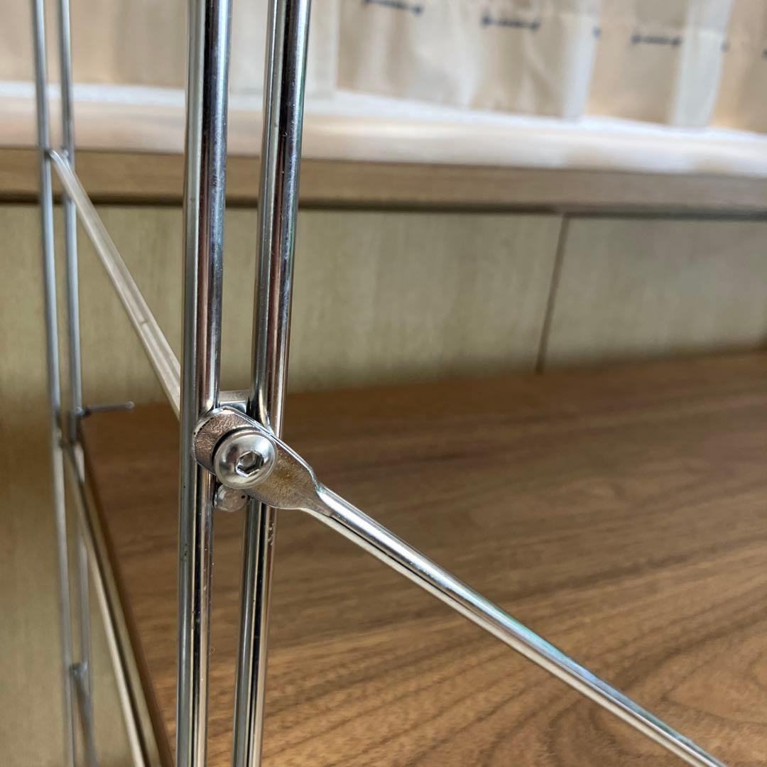 【美品】無印良品　ステンレスユニットシェルフ　ウォールナット棚セット　ワイド　中