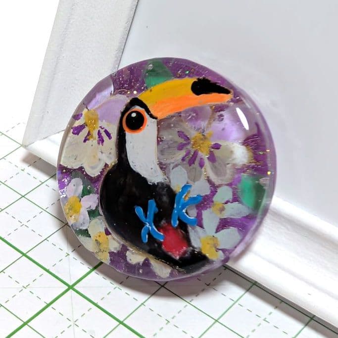 オニオオハシ　レジンヘアゴム　ニギコロ　パンジー