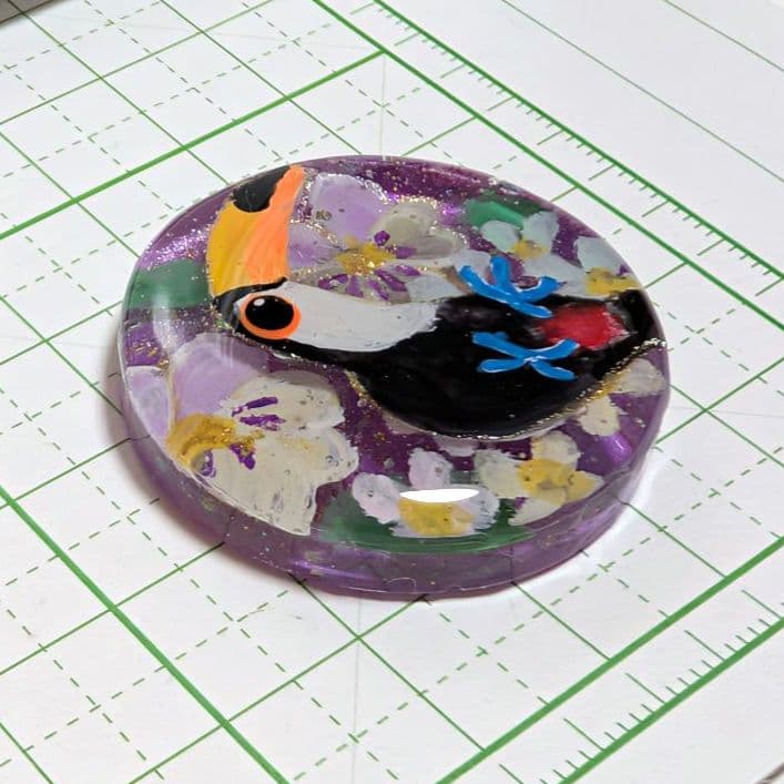 オニオオハシ　レジンヘアゴム　ニギコロ　パンジー