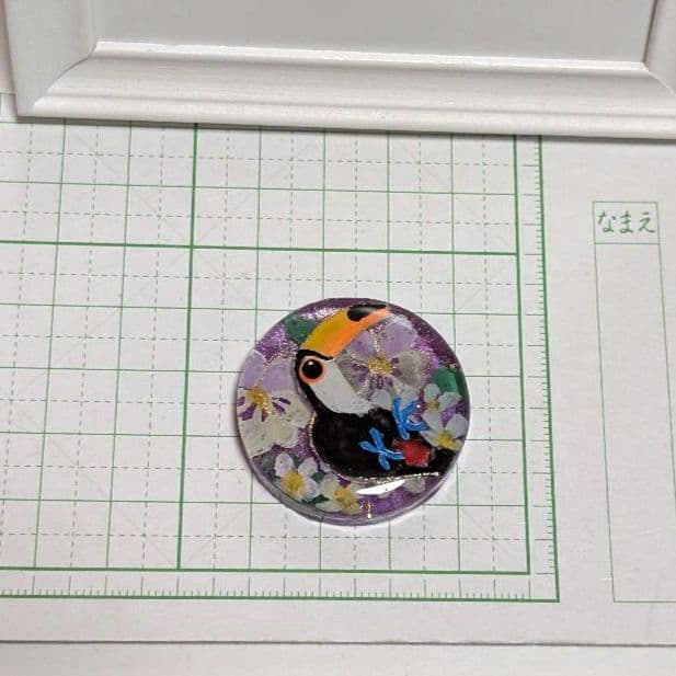 オニオオハシ　レジンヘアゴム　ニギコロ　パンジー