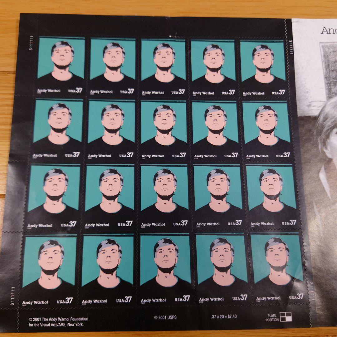Andy Warhol 切手シート 20枚 2001年発行