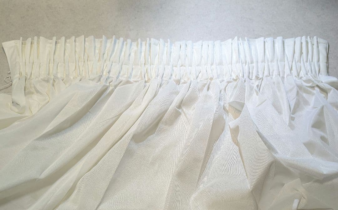 サンゲツ 高級レースカーテン ギャザーカーテン ホワイト 3枚 186×200