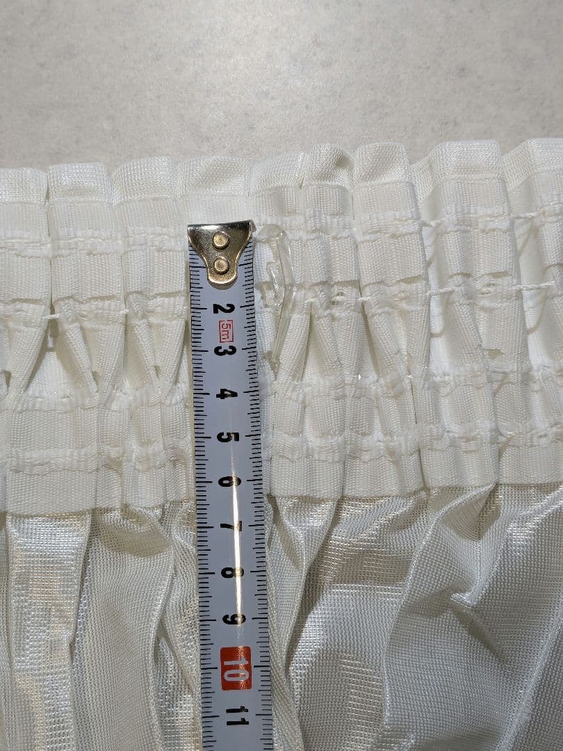 サンゲツ 高級レースカーテン ギャザーカーテン ホワイト 3枚 186×200