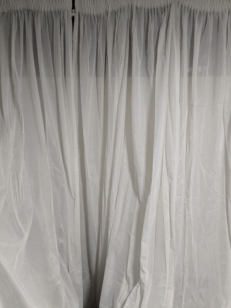 サンゲツ 高級レースカーテン ギャザーカーテン ホワイト 3枚 186×200