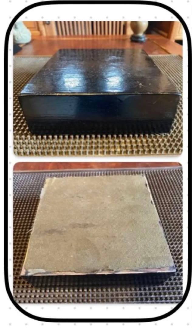 17世紀 ・タイ アユタヤ王朝・青銅製・宝冠仏頭・18.5cm鑑賞台付2点セット