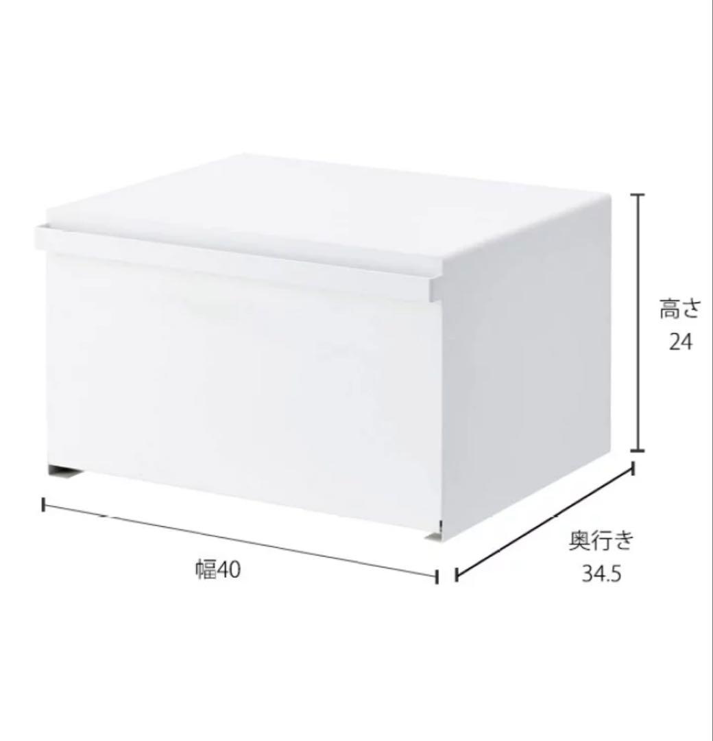 tower 山崎実業　大容量27L ホワイトブレッドケース　ホワイト