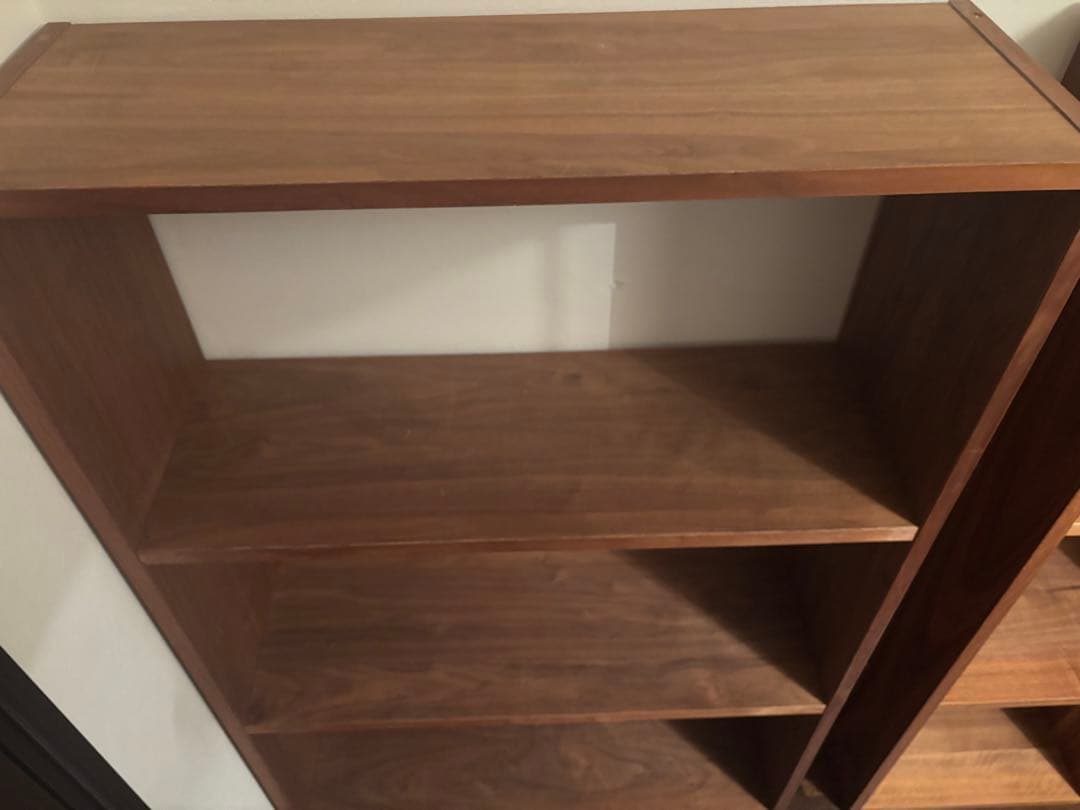 無印良品　スタッキングシェルフ　ワイド　ウォールナット　3段