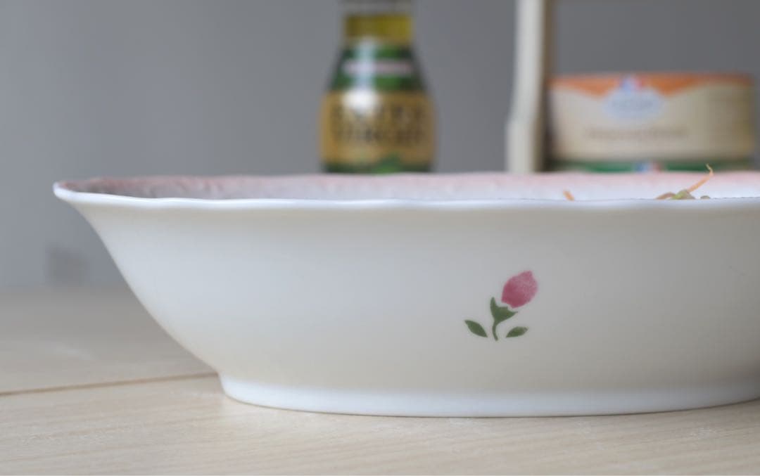 マニーシュクレ・ド・ローズ　フルーツボウル　サラダボウル　オーバル型　陶器 新品