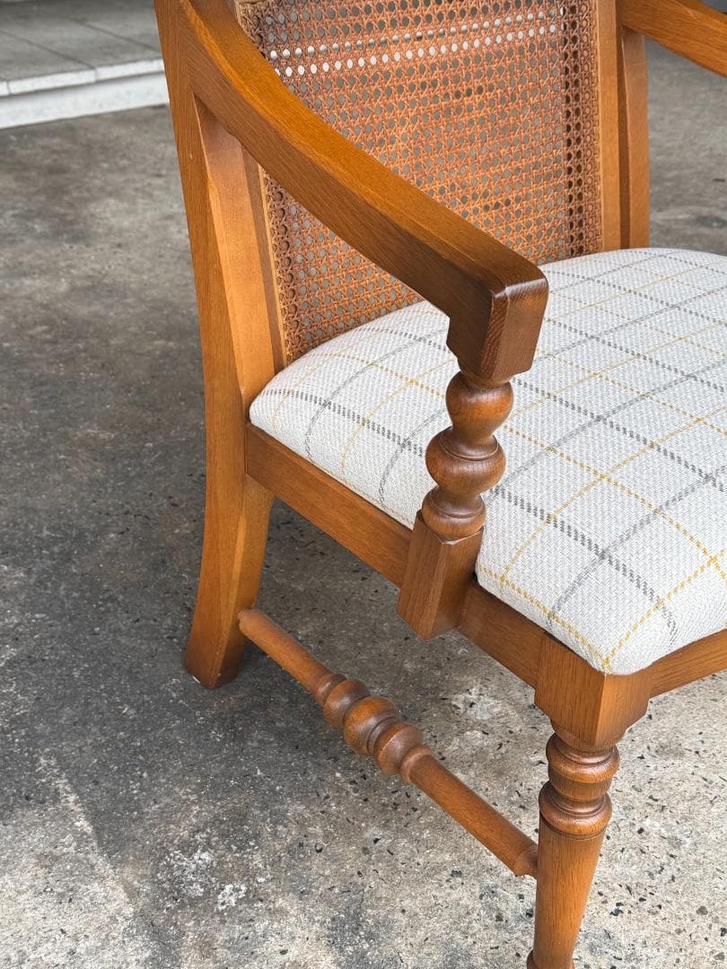 【超美品】コスガ KOSUGA アームチェア_A ラウンジ ラタン ヴィンテージ