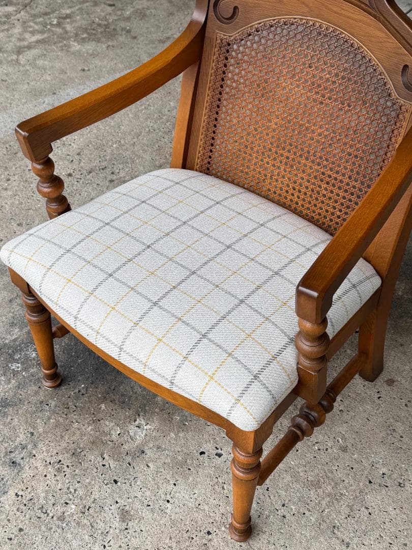 【超美品】コスガ KOSUGA アームチェア_A ラウンジ ラタン ヴィンテージ